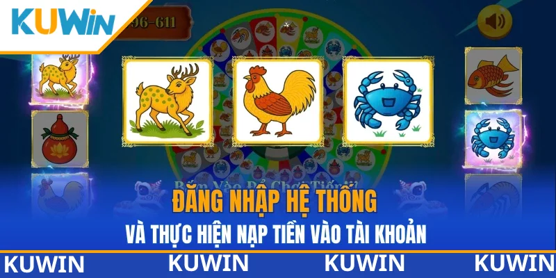 Đăng nhập hệ thống và thực hiện nạp tiền vào tài khoản 