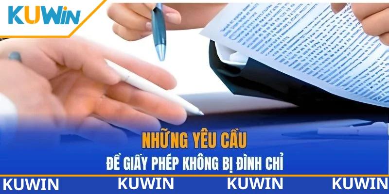 Những yêu cầu để giấy phép không bị đình chỉ Những yêu cầu để giấy phép không bị đình chỉ