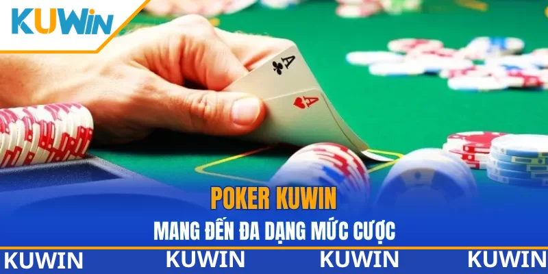 Poker KUWIN mang đến đa dạng mức cược cho hội viên dễ lựa chọn Poker KUWIN mang đến đa dạng mức cược cho hội viên dễ lựa chọn