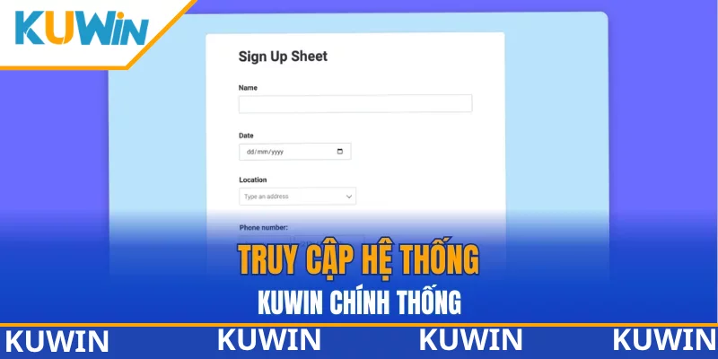 Truy cập hệ thống KUWIN chính thống